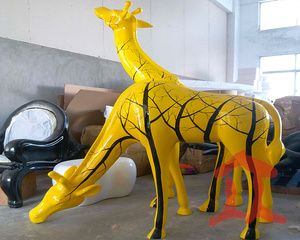 玻璃钢长颈鹿雕塑造型