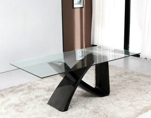 玻璃钢餐桌+玻璃